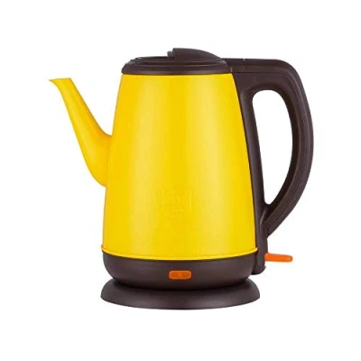 Image of FFOCCO Electric Kettle Stainless Steel Long Mouth teapot Large Capacity Household Kettle@Yellow Present