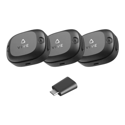 Image of HTC VIVE Ultimate Tracker, 3 Trackers + 1 Dongle — Full Body Tracking for VR