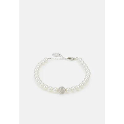 Image of Swarovski Remix Bracelet, Crystal Pearls and White Pavé Crystals on a Rhodium Plated Chain, from the Collection