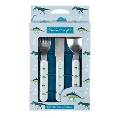 Image of Sophie Allport Dinosaurs Kid&#039;s Melamine Cutlery Set