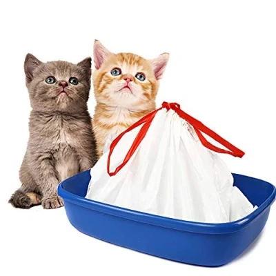Image of Bilieasy Cat Litter Box Liners Large with Drawstrings Scratch Resistant Bags for Medium and (M 20 Count)