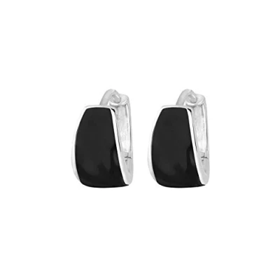 Image of Elli Women&#039;s 925 Sterling Silver Xilion Cut Earrings, Black