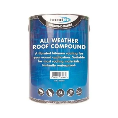 Image of Bond It All Weather ROOFING Compound Bitumen Coating Waterproof Sealer Seal (5L)