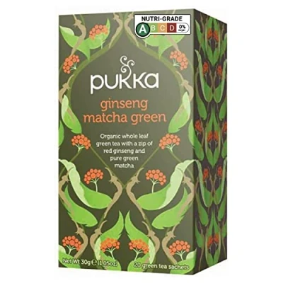 Image of PUKKA HERBAL AYURVEDA Organic Ginseng Matcha Green 20bags (PACK OF 1)