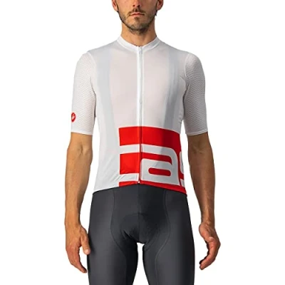 Image of CASTELLI 4522028 123 Downtown Jersey Sweatshirt Men&#039;s White/red XL