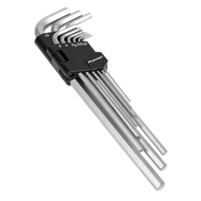 Image of Sealey Premier Hex Key Set 9pc Extra Long Metric