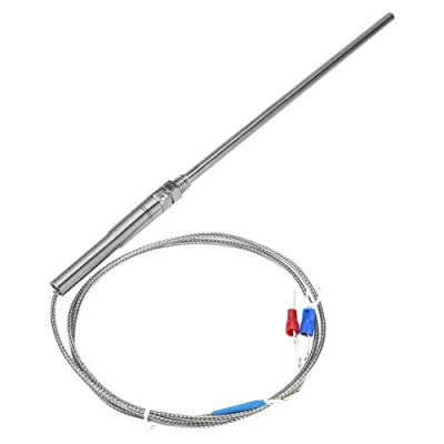 Image of M8 Thread Probe Type K Thermocouple Galvanic Temperature Sensor 8mm Diameter Screw 0 400℃ (1m)