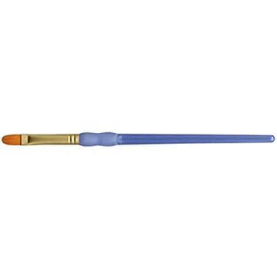 Image of ROYAL BRUSH Crafter&#039;s Choice Taklon Filbert Brush, Size 0, Gold