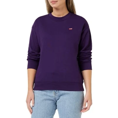 Image of Levi&#039;s Women&#039;s Standard Crew Sweatshirt, Blackberry Cordial, XXS