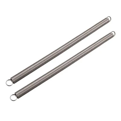 Image of Sourcingmap Extension Spring 1.2mm Wire Dia, 14mm OD, 300mm Free Length Steel Small Dual Hook Tension 2pcs