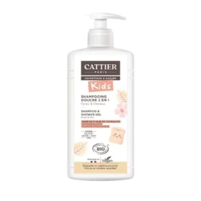 Image of Cattier Kids Shampoo &amp; Shower Gel Marshmallow Flower Fragrance Organic 500ml