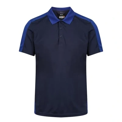 Image of Regatta Professional Contrast Coolweave Wicking Polo Shirt, Nvy/NewRoyal, S