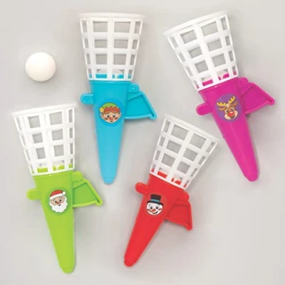 Image of Baker Ross FC250 Christmas Pop and Catch Games Pack of 8, Assorted