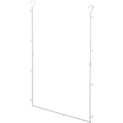 Image of Yamazaki(山崎実業) 2 Tier Hanger, Quality indication: Body: Steel (powder coated), White, 約W56～96XD5.5XH100cm