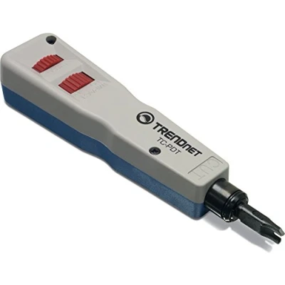 Image of TRENDnet Punch Down Tool with 110 and Krone Blade, TC PDT, Insert &amp; Cut Terminations in One Operation, Precision Blades are Interchangeable Reversible, Network Tool,