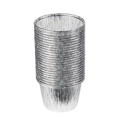 Image of lakeland 25 Round Foil Pie Dishes 180ml Deep Single Portion Batch Cooking Recyclable