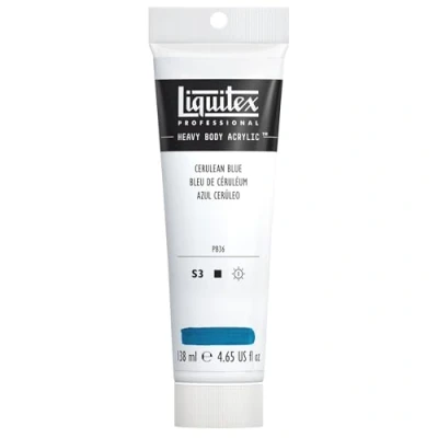Image of Liquitex 1047164 Professional Heavy Body Acrylic Paint 138 ml tube, Cerulean Blue