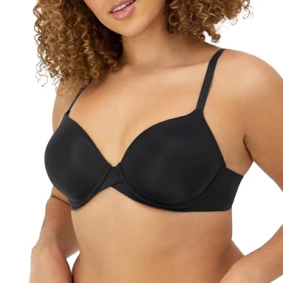 Image of Maidenform Women&#039;s One Fabulous Fit 2.0 Tailored Demi Bra Half Cup, Black, 34B