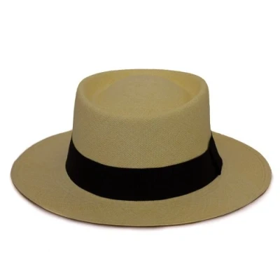Image of Tumia Fino Dumont Style Panama Premium Quality Natural with Brown Band. 59cm.