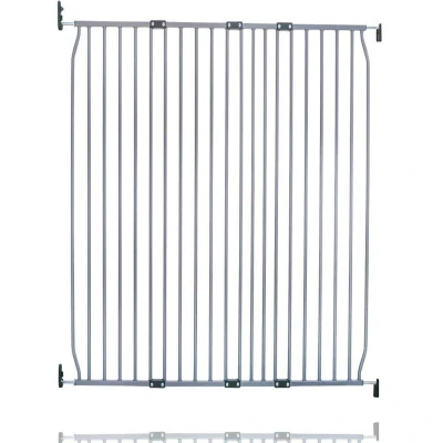 Image of Safetots Extra Tall Eco Screw Fit Baby Gate, Grey, 120cm 130cm, Gate 100cm in Height, Stair for Baby, Fitted Safety Easy Installation