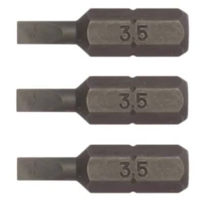 Image of TengTools Flat Tips 25 mm With Glass 1/4 &quot;Hex 0.6 x 3.5
