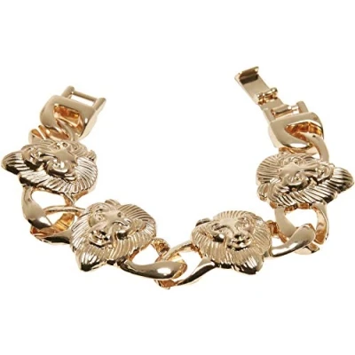 Image of Urban Classics LION Bracelet Unisex goldcoloured, Men&#039;s, Size: S/M, Gold coloured