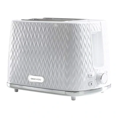 Image of Daewoo Argyle Collection, Toaster 2 Slice With Defrost, Reheat And Browning Control To Use At Your Convenience, While The Removable Crumb Tray Makes Cleaning Quick, White