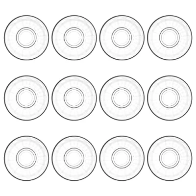 Image of LAV 12x Clear Dimpled 10cm Klasik Glass Tea Cup Saucers Small Vintage Kitchen Coffee Cappuccino Espresso Teacup Plates