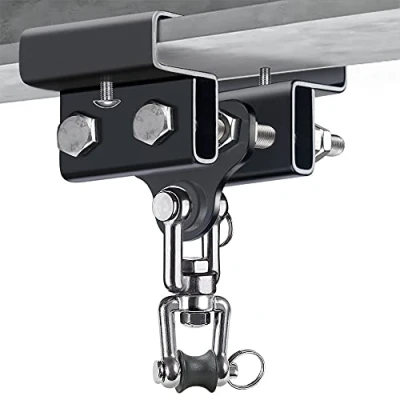 Image of Dolibest Heavy Bag Mount, Punching Hanger, I Beam Hanger for Accessories, Bracket, with Swivel Hook, Ceiling Mount Boxing