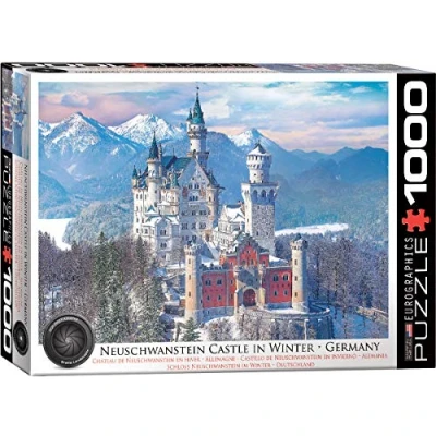 Image of EuroGraphics 6000 5419 Neuschwanstein Castle Winter Jigsaw Puzzle, Various, 1000