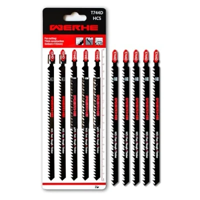 Image of Pack of 5 Jig Saw Blade 180 mm T Shank T744D Extra Long Wood Jigsaw