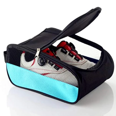 Image of Getfitsoo Golf Shoe Bag, Shoes Bags Men/Women Outdoor Zippered Carrier with Ventilation Sport Bag Travel Bags, Sky Blue, Common