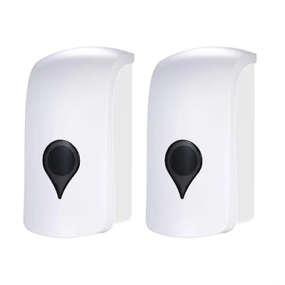 Image of simpa White Wall Mounted Manual Soap Dispenser &amp; Spray Disinfection Machine Set of 2