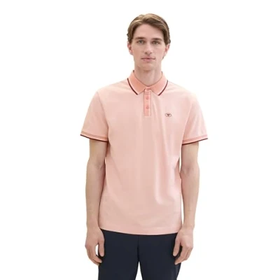 Image of TOM TAILOR Men&#039;s 1040822 Basic piqué Polo Shirt, 22843 Dark Blue Two Tone, XL