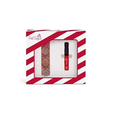 Image of Aquolina Pink Sugar Red Velvet 50ml EDT Spray / 8.5ml Lip Gloss