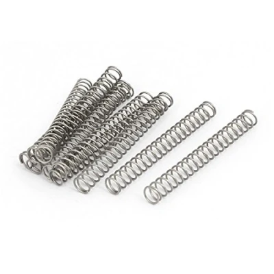 Image of sourcingmap Compression Spring,304 Stainless Steel,6mm OD,0.6mm Wire Size,50mm Free Length,Silver Tone,10Pcs