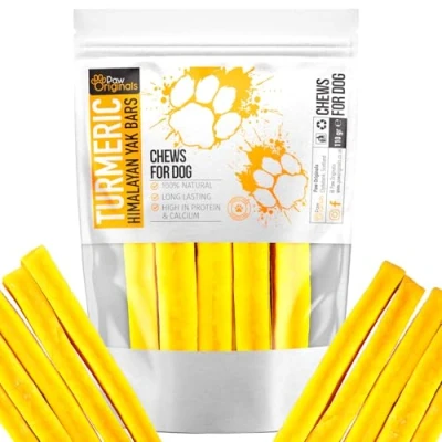 Image of Himalayan Yak Cheese Sticks for dogs (5 Bars, Turmeric)