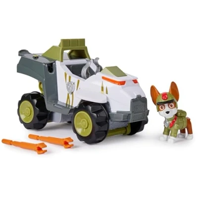 Image of Paw Patrol Jungle Pups, Tracker’s Monkey Vehicle, Toy Truck with Collectible Action Figure, Kids’ Toys for Boys &amp; Girls Aged 3 and Up