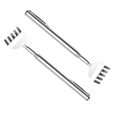 Image of Back Scratcher, 2 Pcs Stainless Steel Telescopic Scratch, Portable Extendable Massager, for Head, Massage