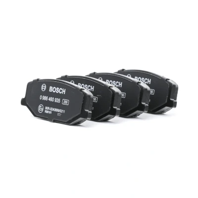 Image of 1A013323Z Brake pad set BOSCH 0 986 460 935 Low Metallic with anti squeak plate SUZUKI: SJ 410 Off Road Convertible, Jimny Open Vehicle
