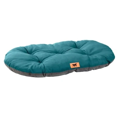 Image of Ferplast Dog Cushion Relax, for medium sized dogs, Cat Cushion, Mat kennels and cars Washable in Cotton with Soft Padding, 65 x 42 cm. Turquoise