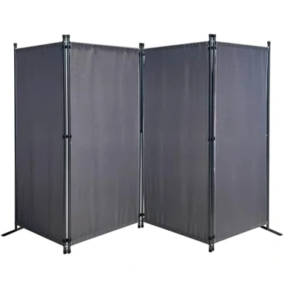 Image of QUICK STAR Screen 4 Piece Room Divider 165 x 220 cm Garden Balcony Privacy Folding
