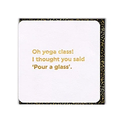 Image of Brainbox Candy Funny Birthday Cards Silly Humorous Happy &#039;Yoga Class&#039; Perfect For Best Friends Mates Him Her Boyfriend Girlfriend Partner