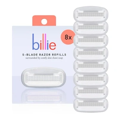 Image of Billie Women’s Razor Refill Blades 5 Blade Cartridges 8 count