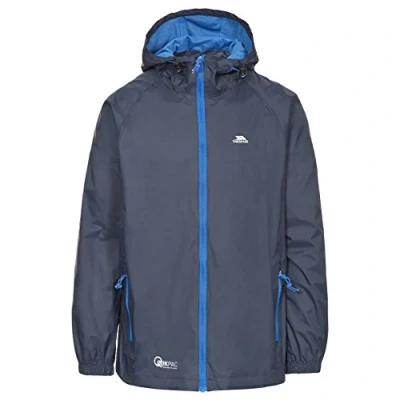 Image of Trespass Women&#039;s Qikpac Compact Pack Away Waterproof Rain Jacket, Blue (Navy), L UK