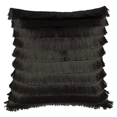 Image of Furn Flicker Cushion Cover Polyester Graphite 45cm x (18&quot; 18 inches), Polyester, Graphite, 18&quot; inches)