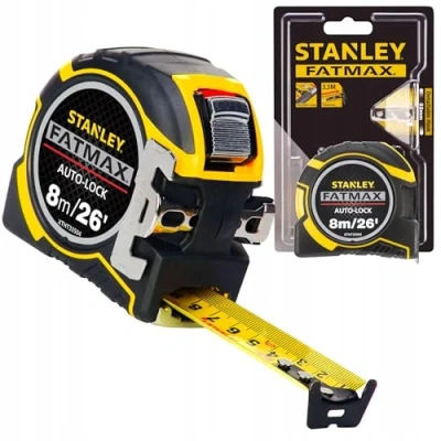 Image of Stanley ZSTA 0 33 504 STA033504 FatMax Autolock Pocket Tape 8m/26ft (Width 32mm) Pro 8 m/26 ft, Multi Colour
