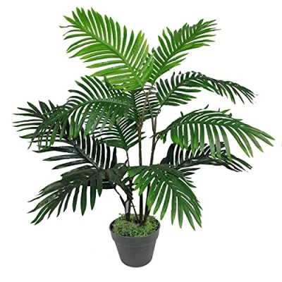 Image of Leaf Design UK Large Realistic Artificial Palm Tree, 90cm