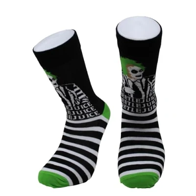 Image of Budget Gifts Beetle Juice Mens Calf Socks Size 6 11