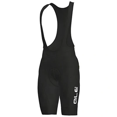 Image of Alé Cycling Men&#039;s Solid Winter Bib Shorts, Black/White, XXL